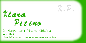 klara pitino business card